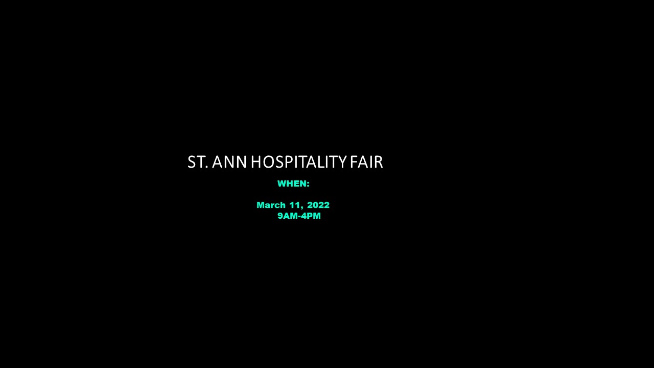 ST. ANN HOSPITALITY FAIR