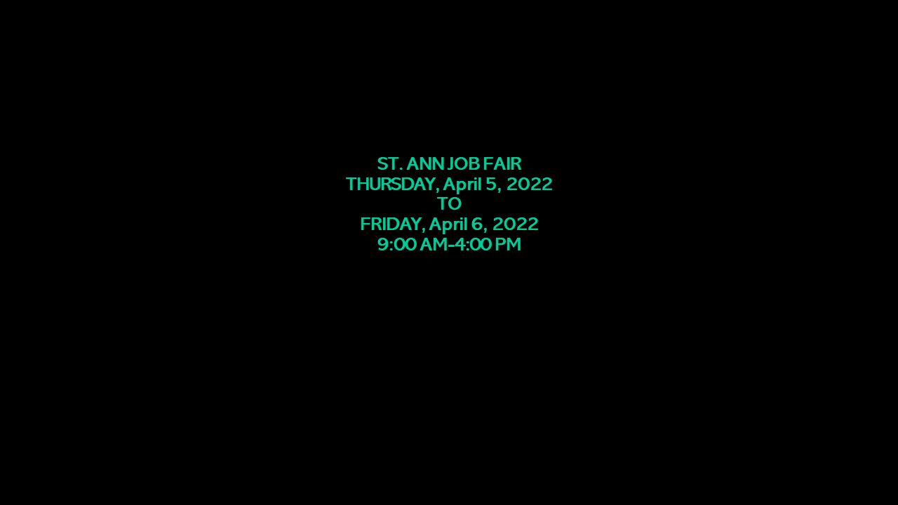 ST. ANN JOB FAIR