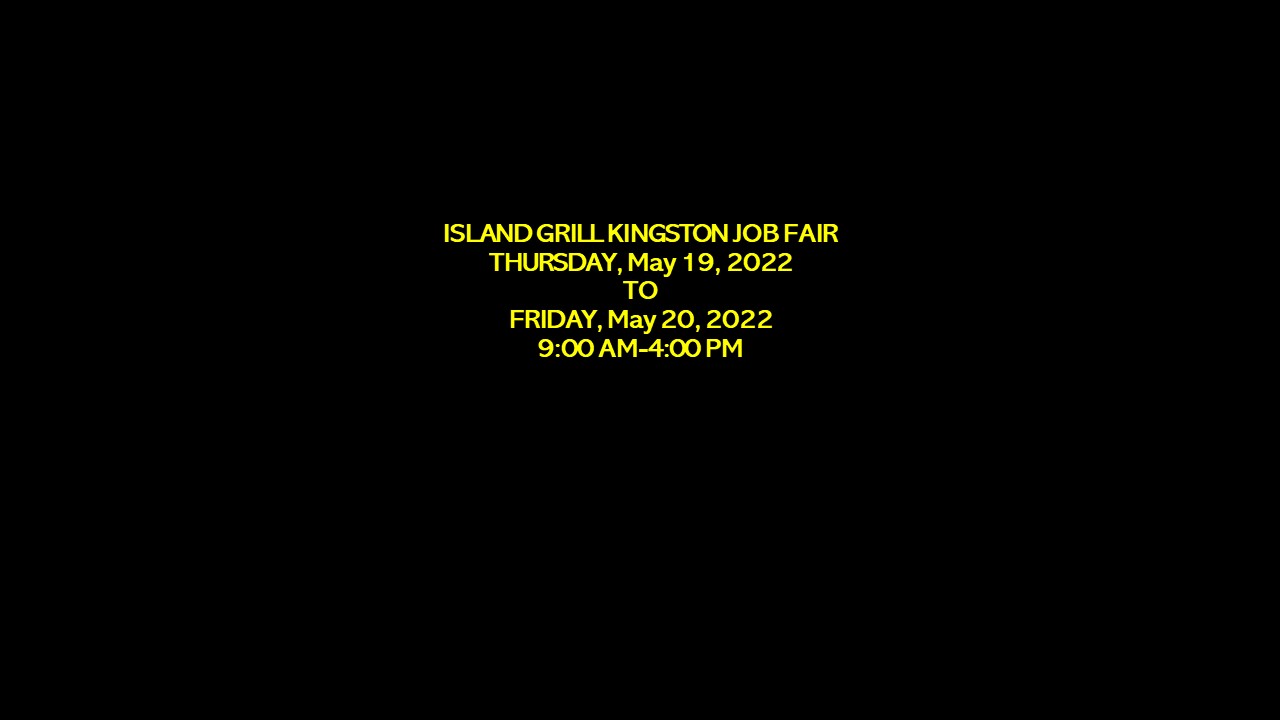 Island Grill Kingston Job Fair 