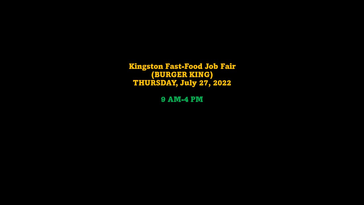 Kingston Fast-Food Job Fair (Burger King)
